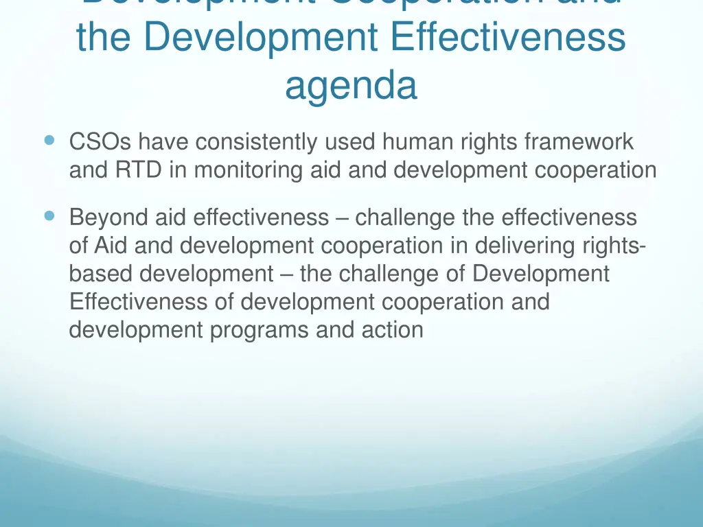 development cooperation and the development