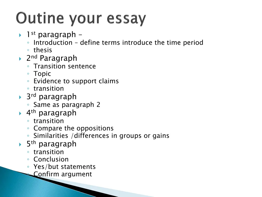 1 st paragraph introduction define terms