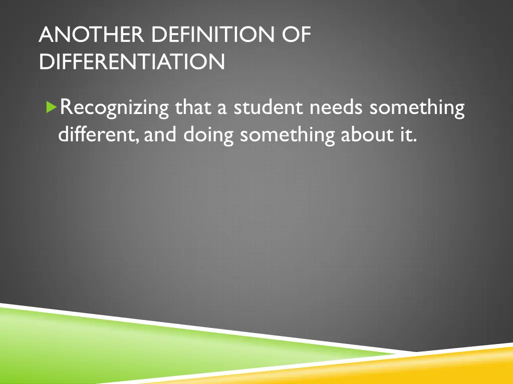 another definition of differentiation