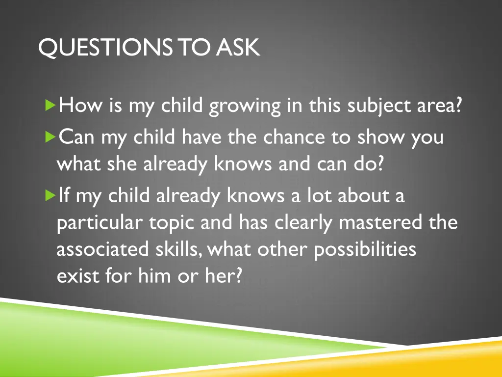 questions to ask