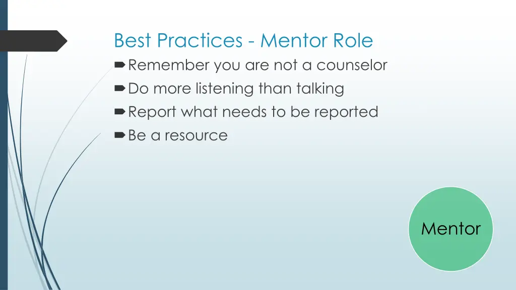 best practices mentor role remember