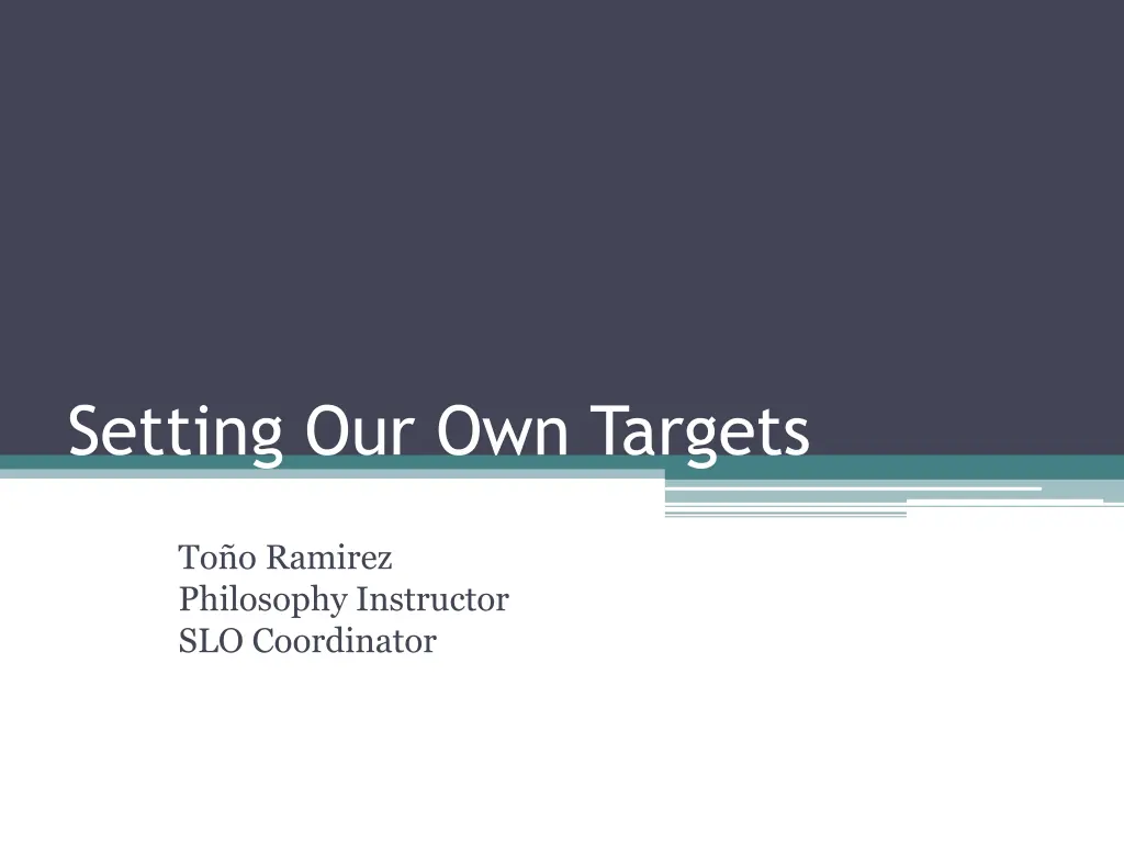 setting our own targets