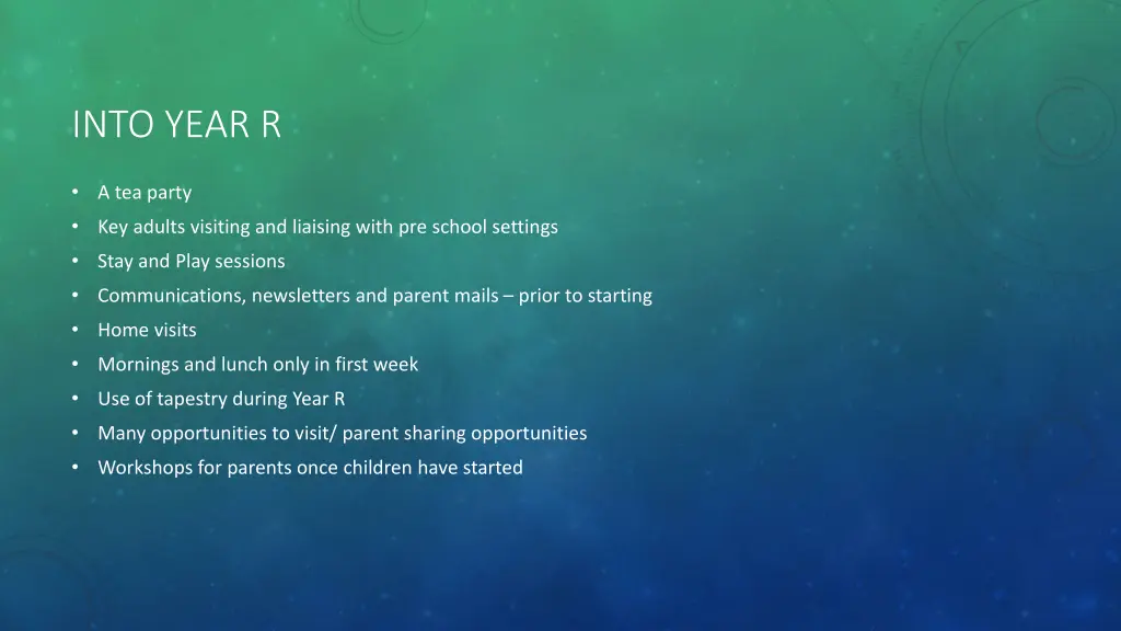 into year r