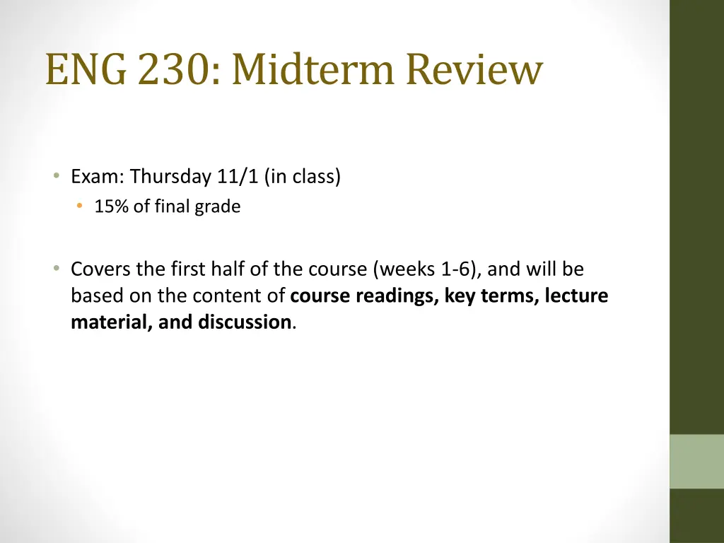 eng 230 midterm review