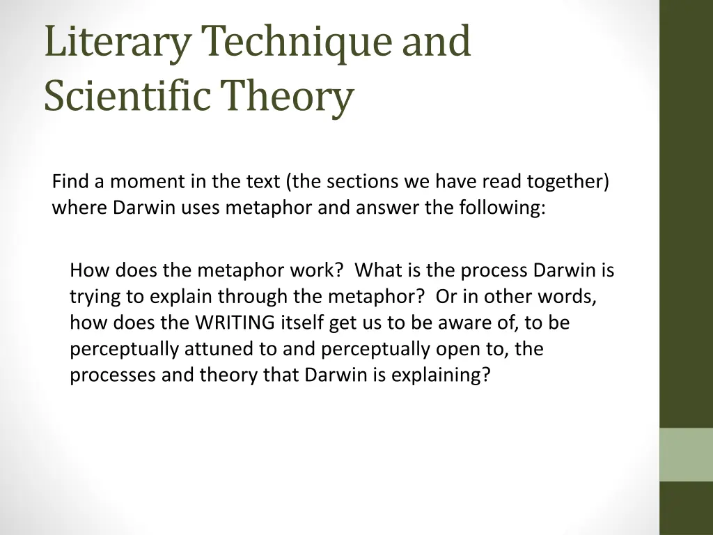 literary technique and scientific theory 2