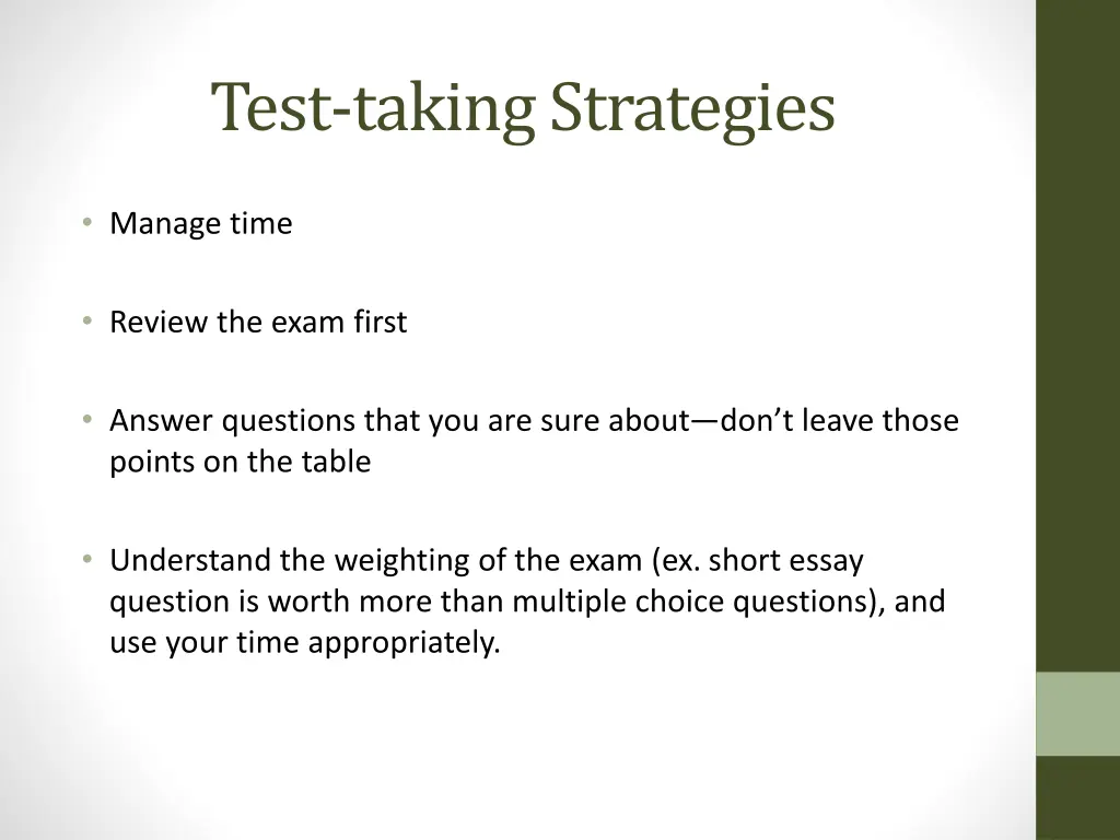 test taking strategies