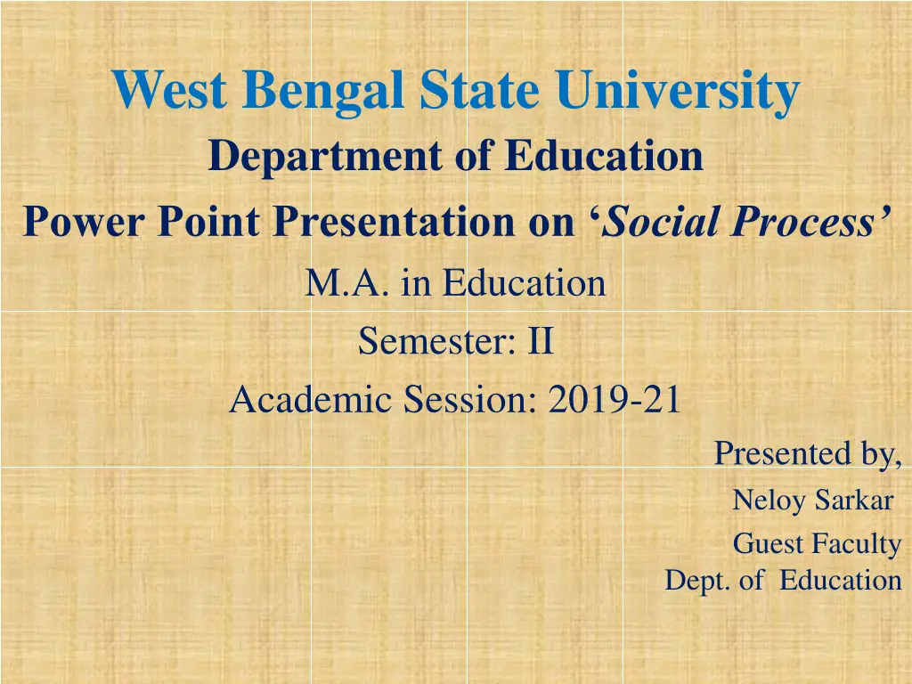 west bengal state university department