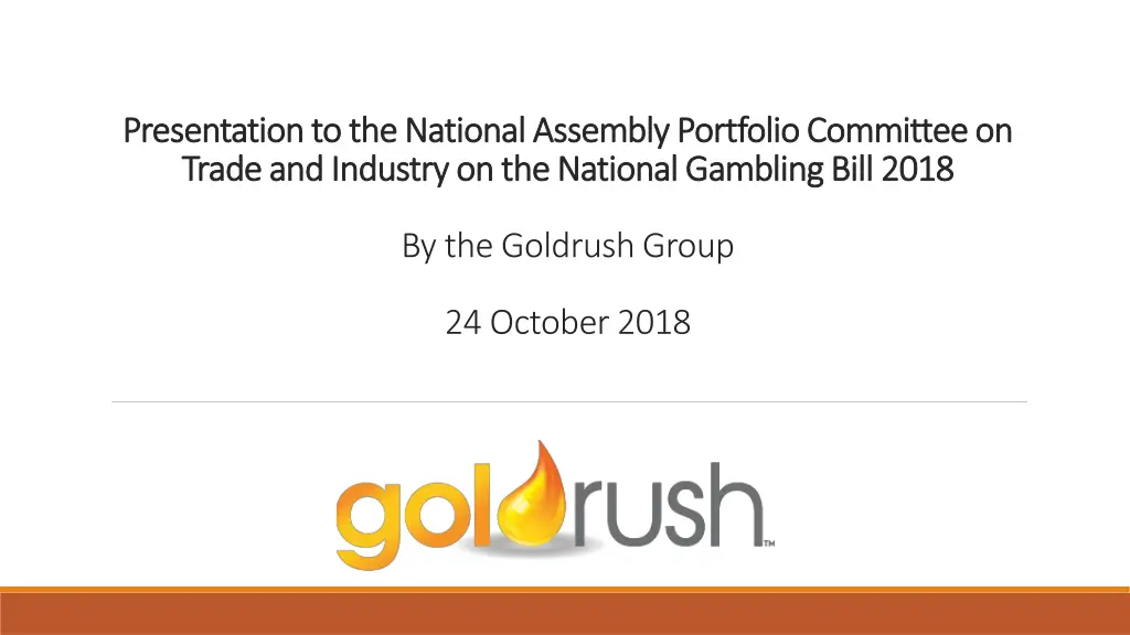 presentation to the national assembly portfolio