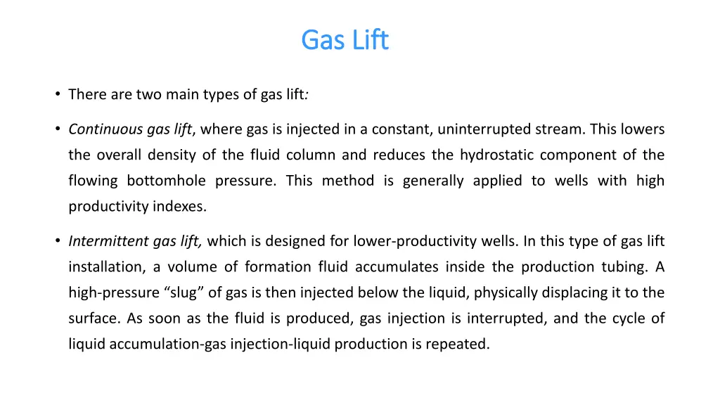 gas lift gas lift