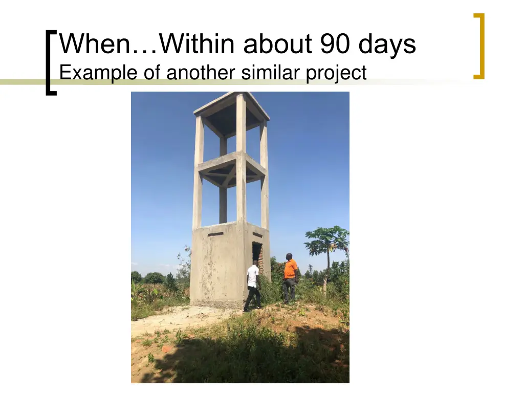 when within about 90 days example of another