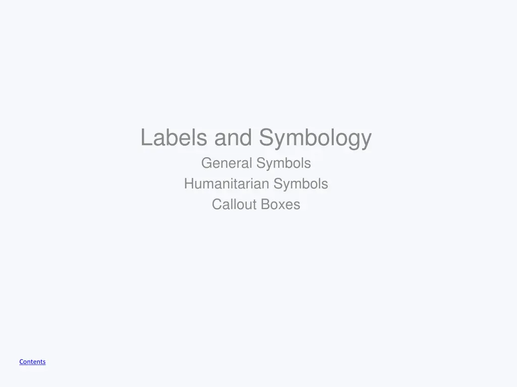 labels and symbology general symbols humanitarian