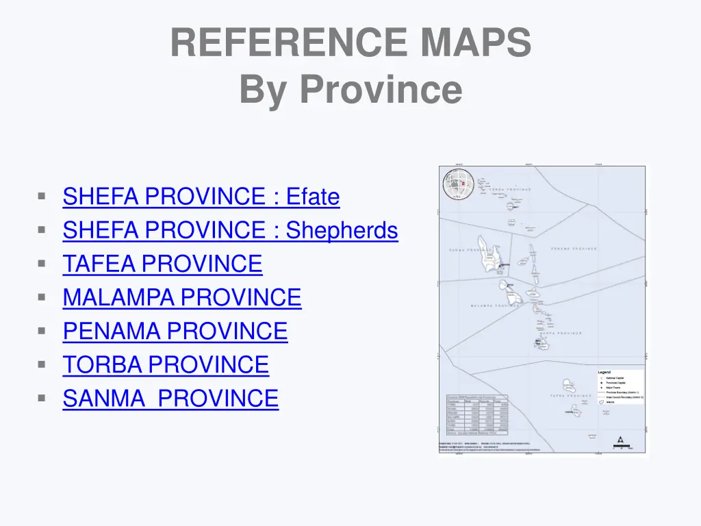 reference maps by province