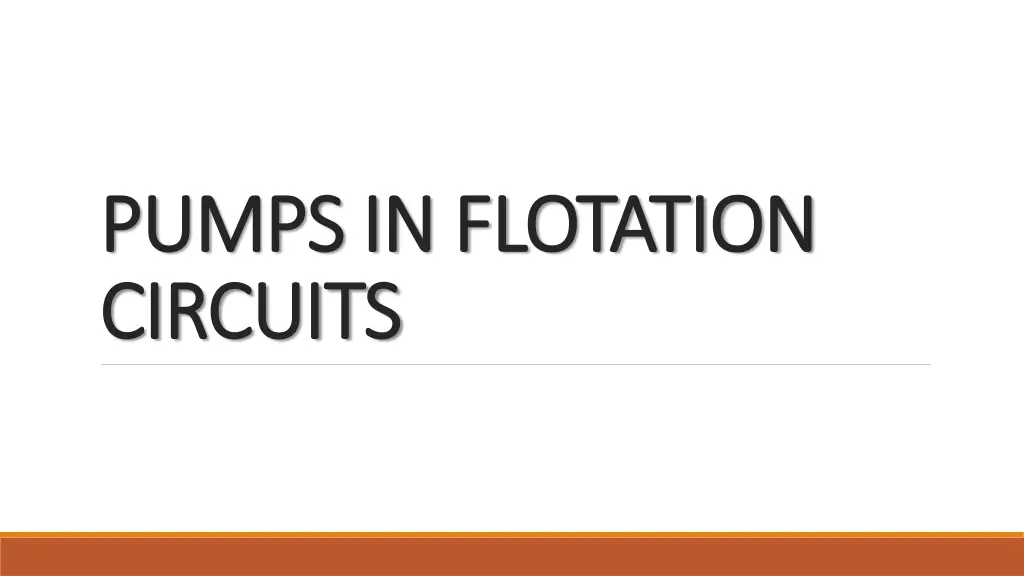 pumps in flotation pumps in flotation circuits