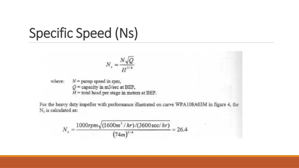 specific speed ns specific speed ns