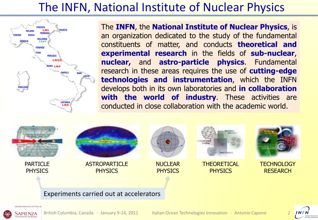 the infn national institute of nuclear physics
