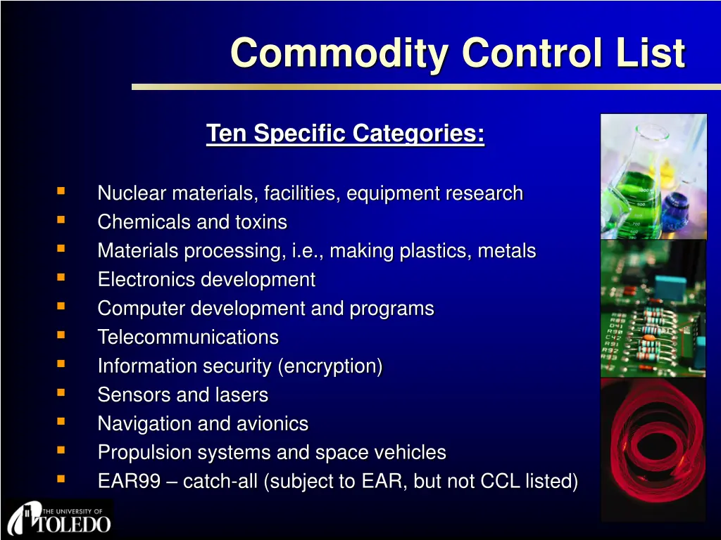 commodity control list
