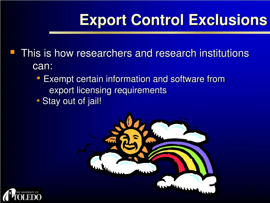 export control exclusions