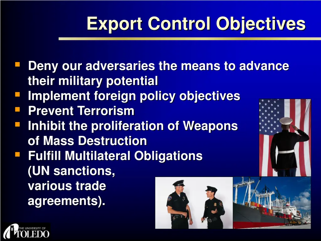 export control objectives