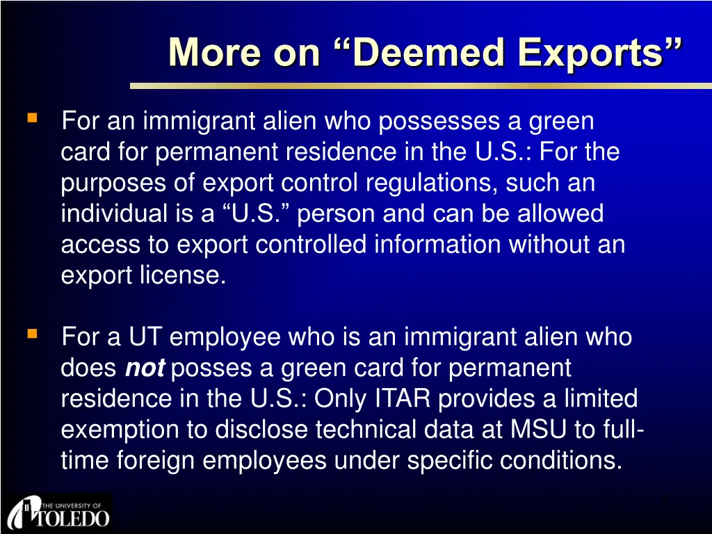 more on deemed exports