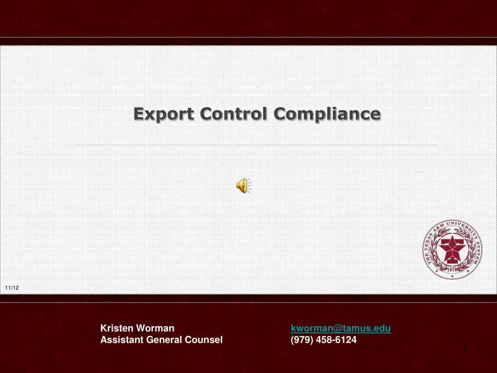 export control compliance