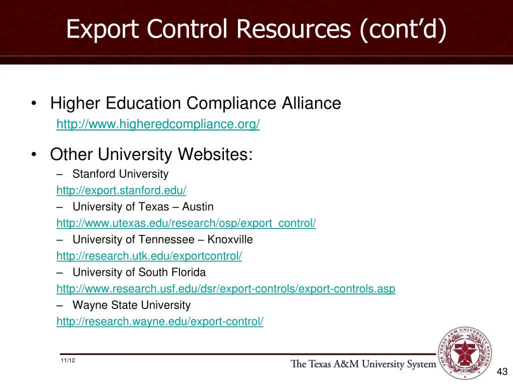 export control resources cont d 1