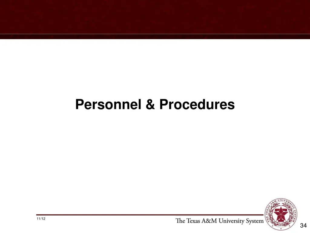 personnel procedures