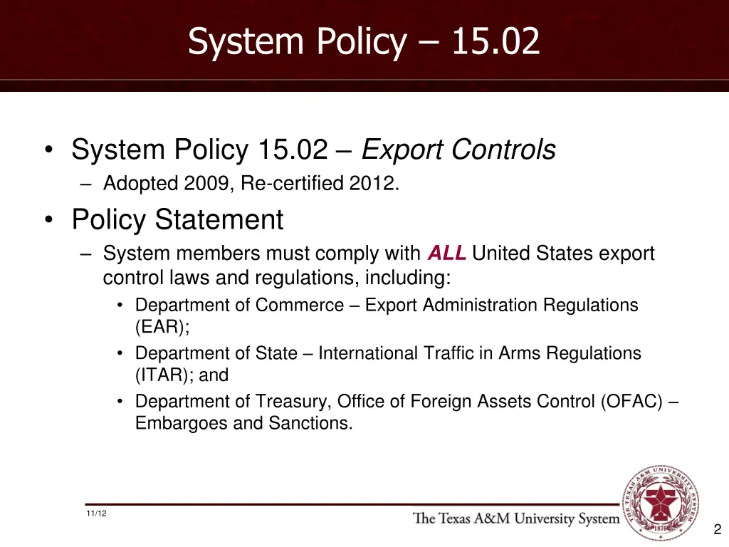 system policy 15 02