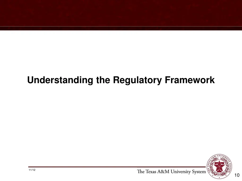 understanding the regulatory framework