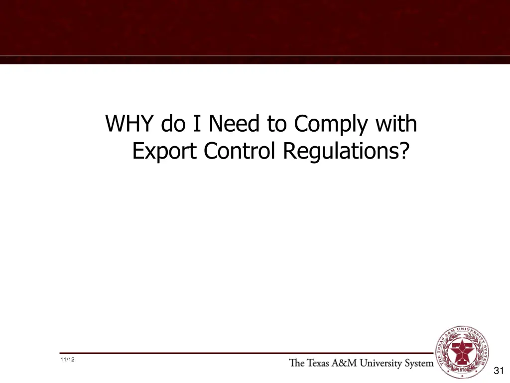 why do i need to comply with export control