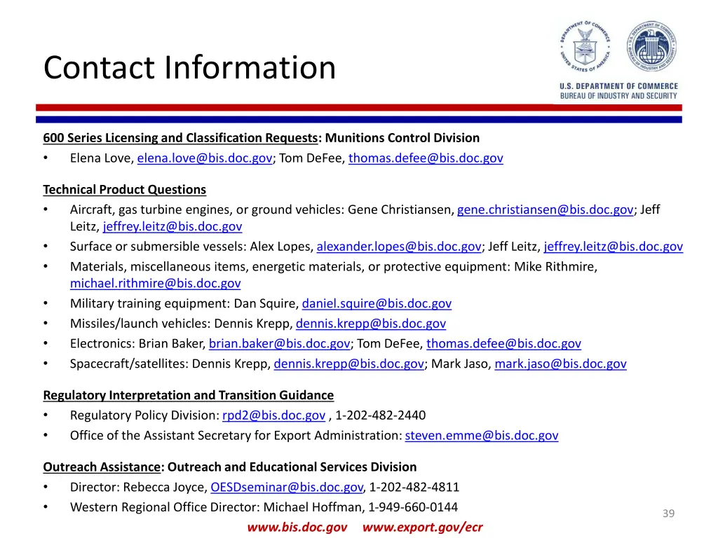 contact information