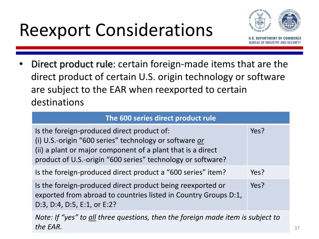 reexport considerations 1