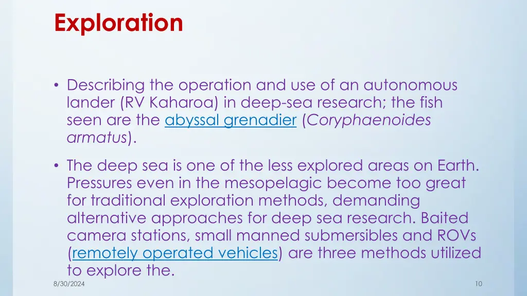 exploration
