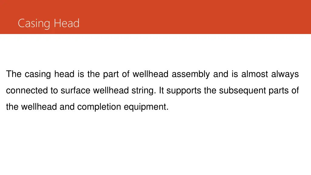 casing head