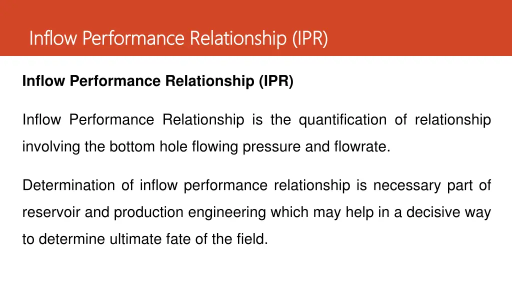 inflow performance relationship ipr inflow
