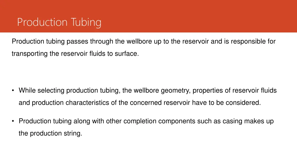 production tubing