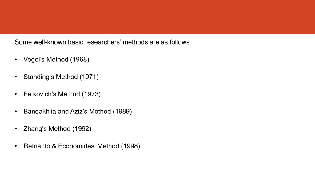 some well known basic researchers methods