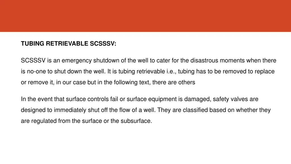 tubing retrievable scsssv
