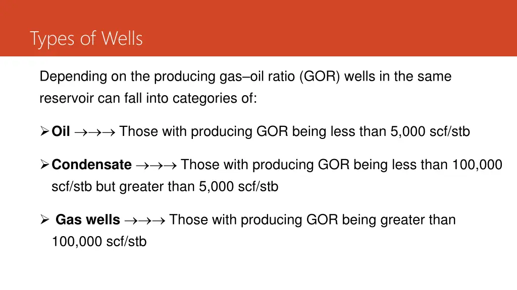 types of wells