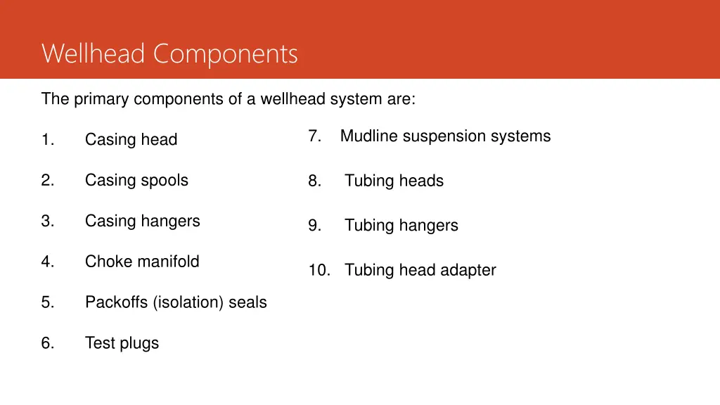 wellhead components