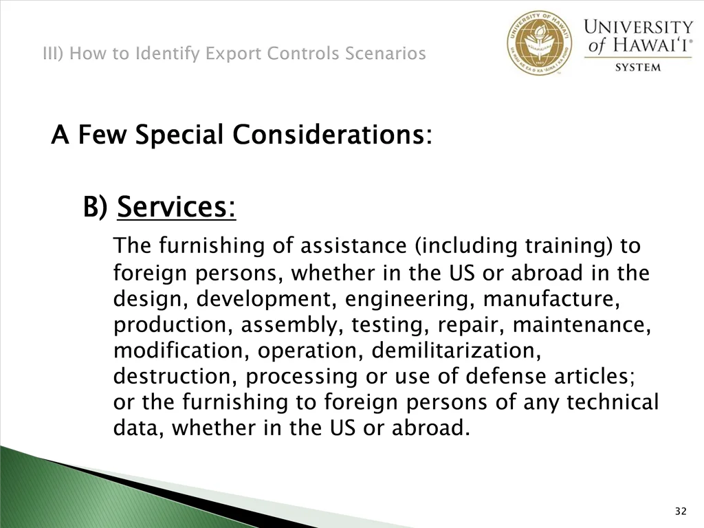a few special considerations 2
