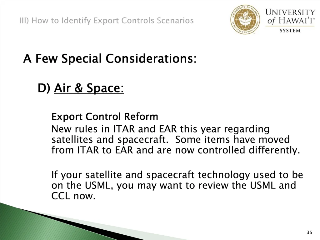 a few special considerations 5