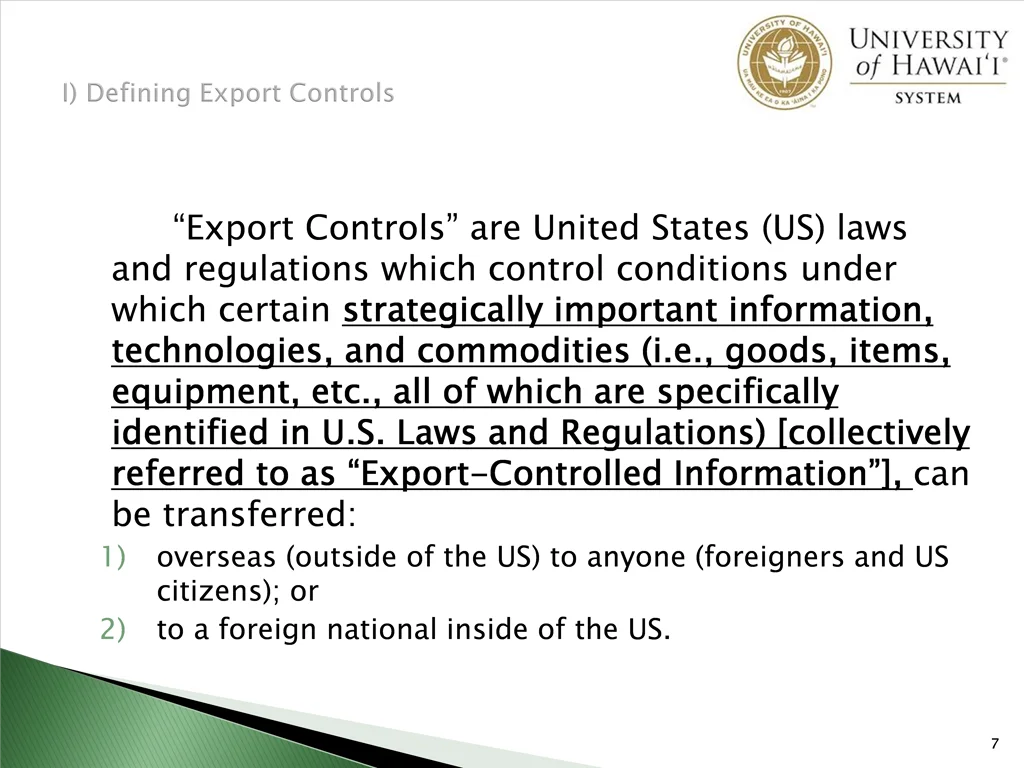 and regulations which control conditions under