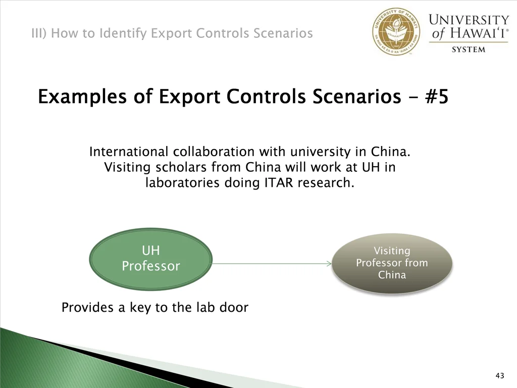 examples of export controls scenarios 4