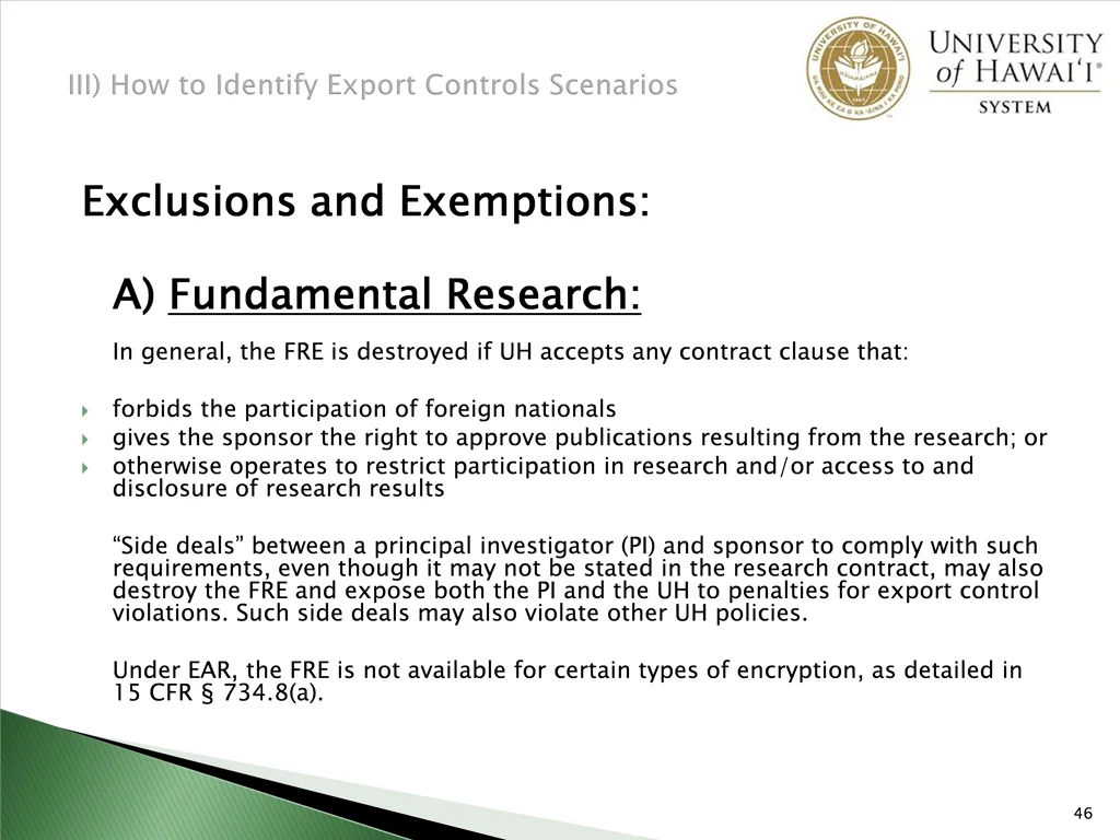 exclusions and exemptions 1