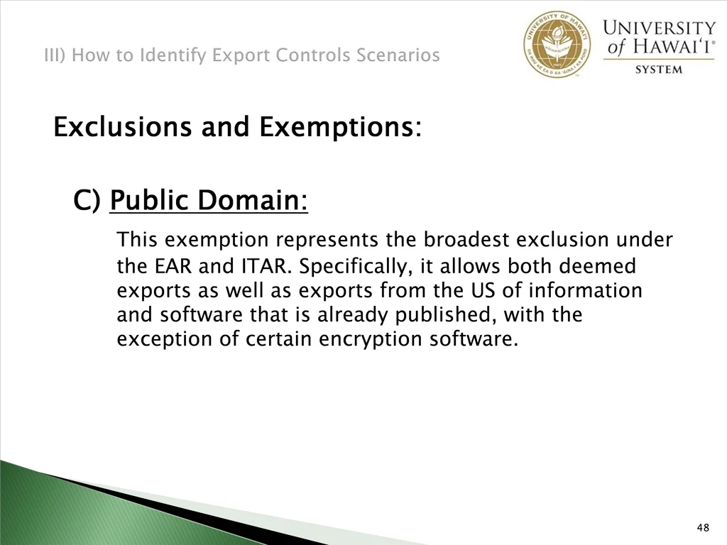 exclusions and exemptions 3