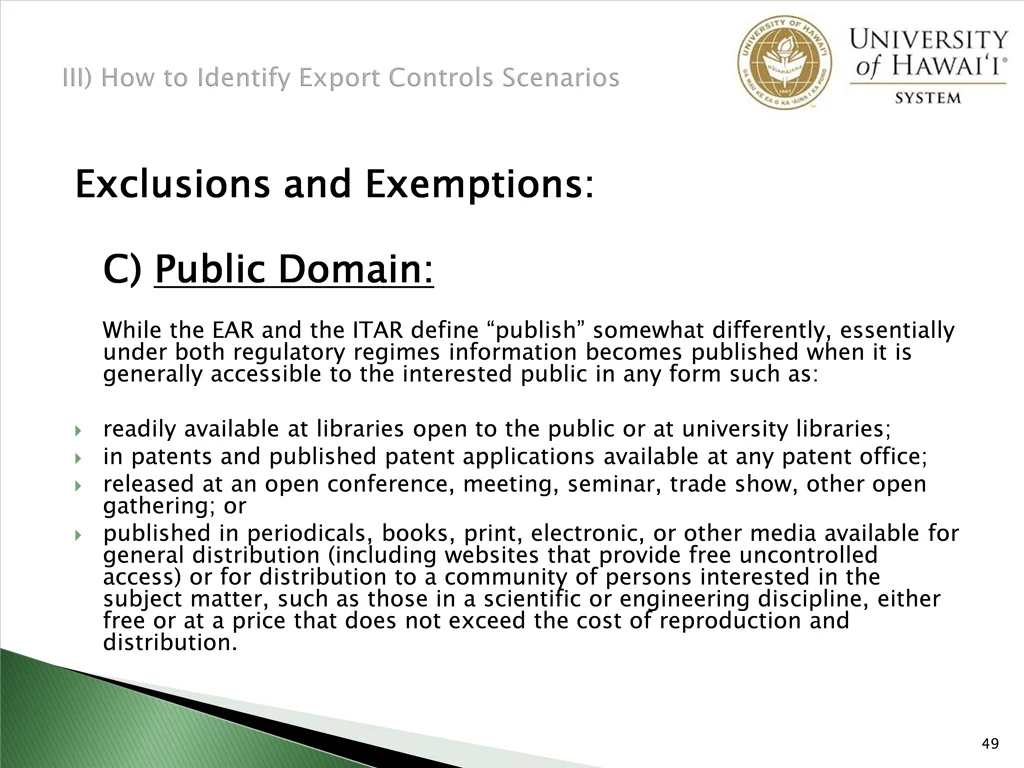 exclusions and exemptions 4