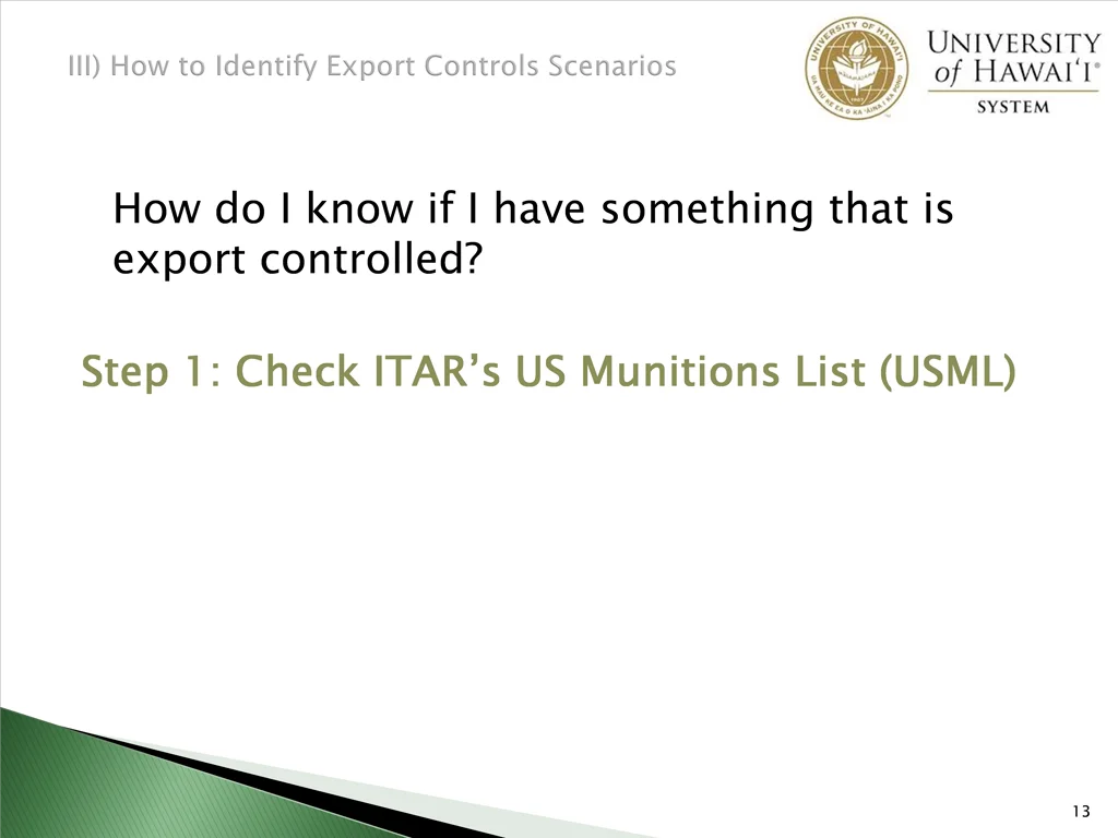 how do i know if i have something that is export