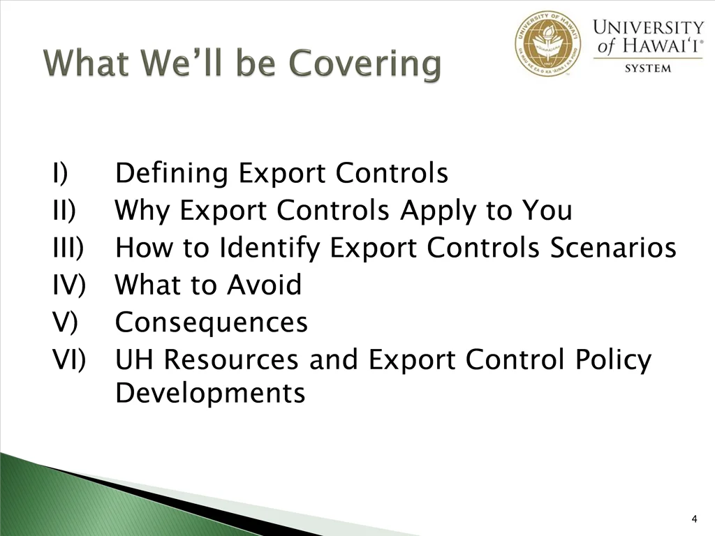 i ii iii how to identify export controls