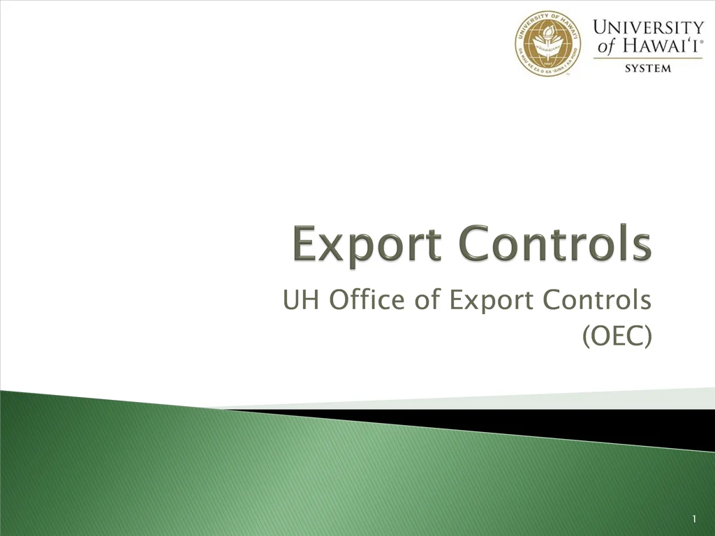 uh office of export controls