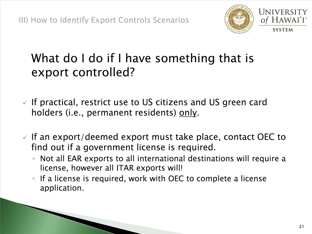 what do i do if i have something that is export 1